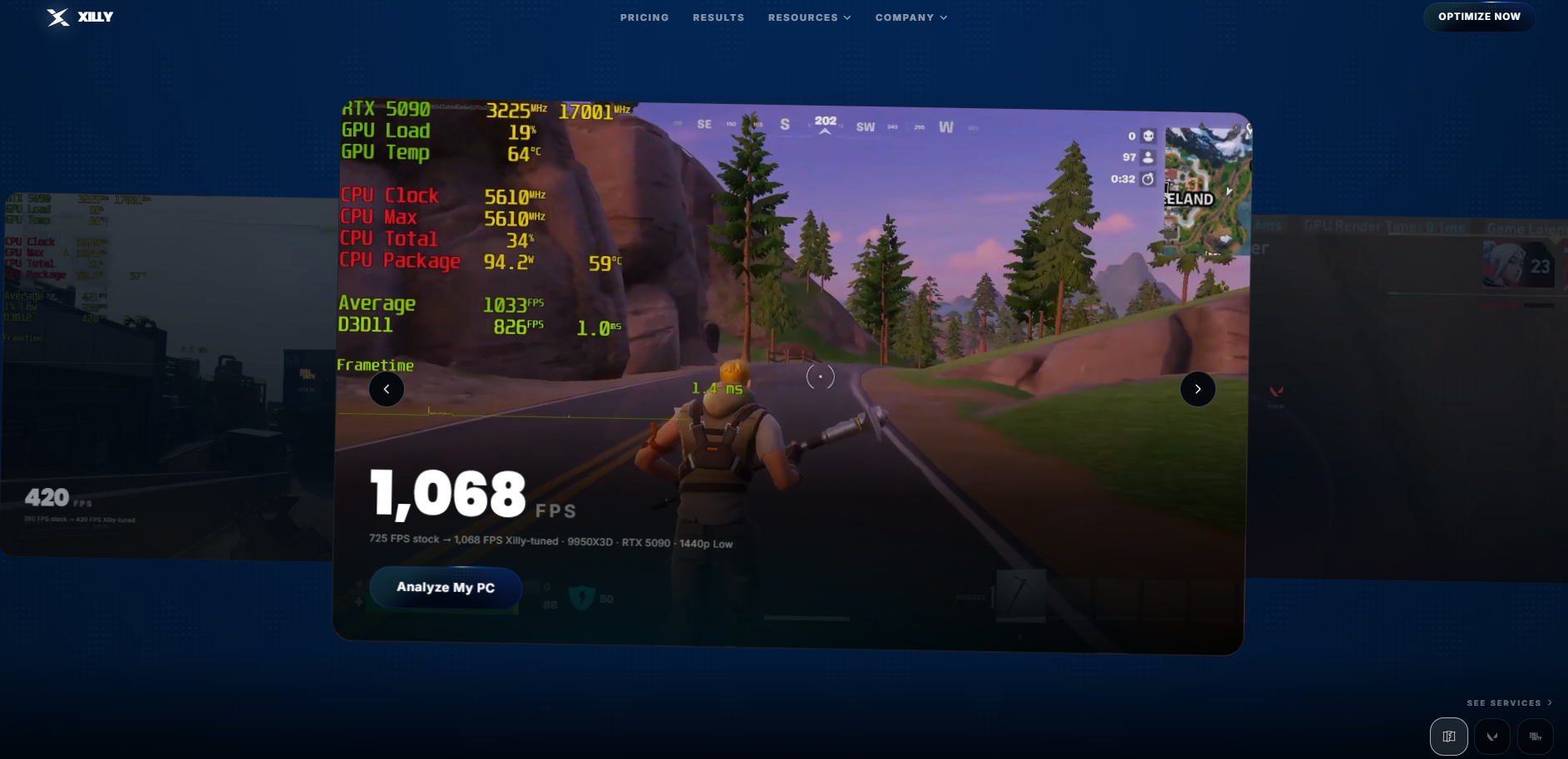 Xilly website preview