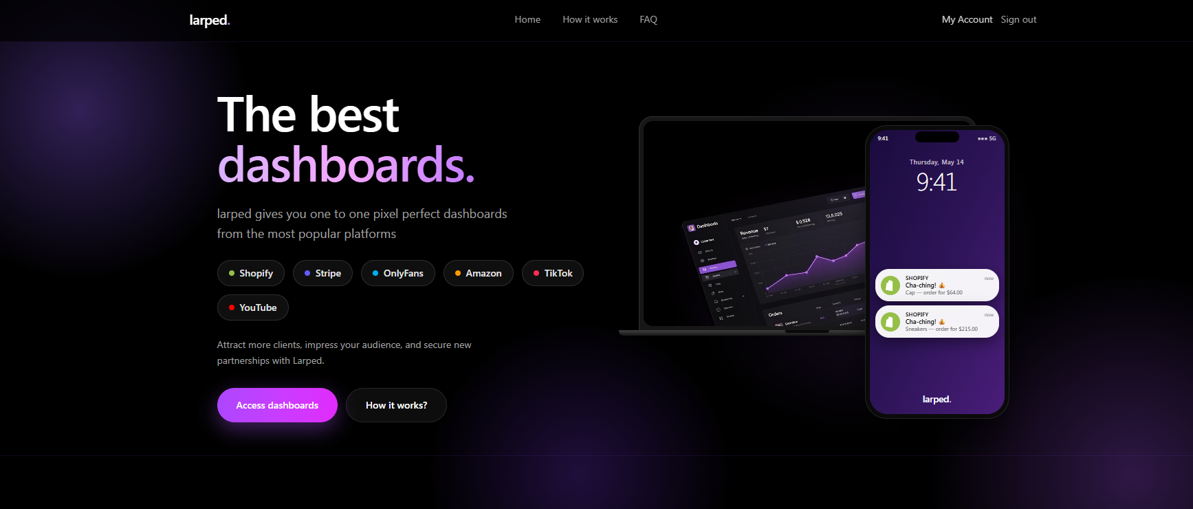 LarpDash website preview