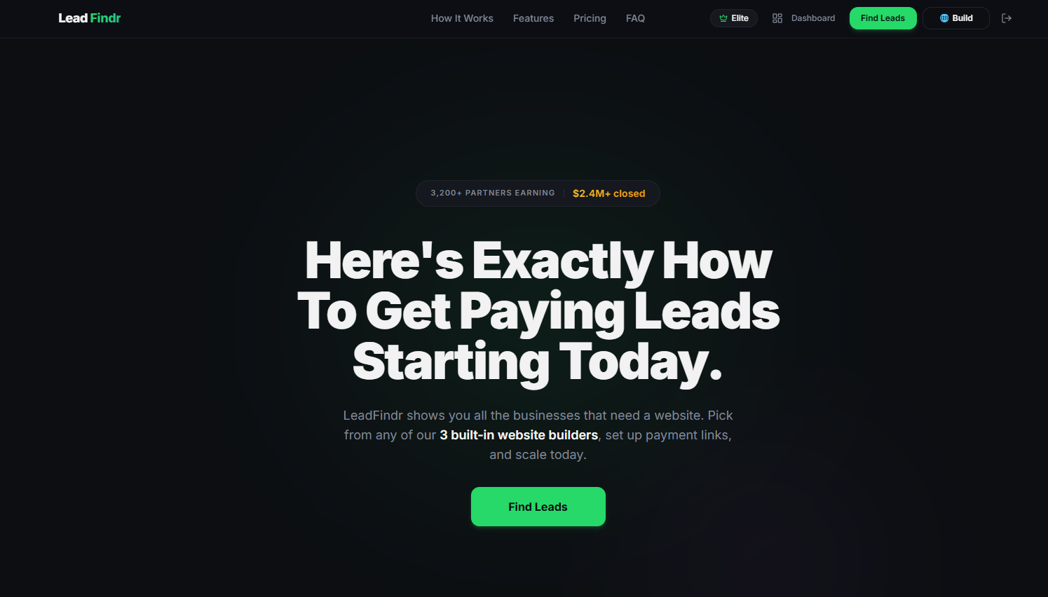LeadFindr website preview
